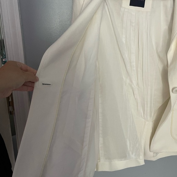 Magaschoni collection ivory overstitched blazer XL - Picture 10 of 15